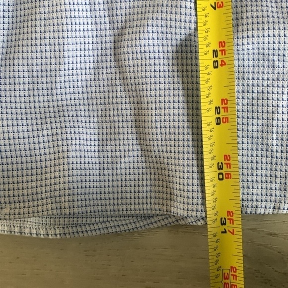 Hugo boss blue white printed button down shirt classic size 16.5 slim fit - Picture 8 of 9